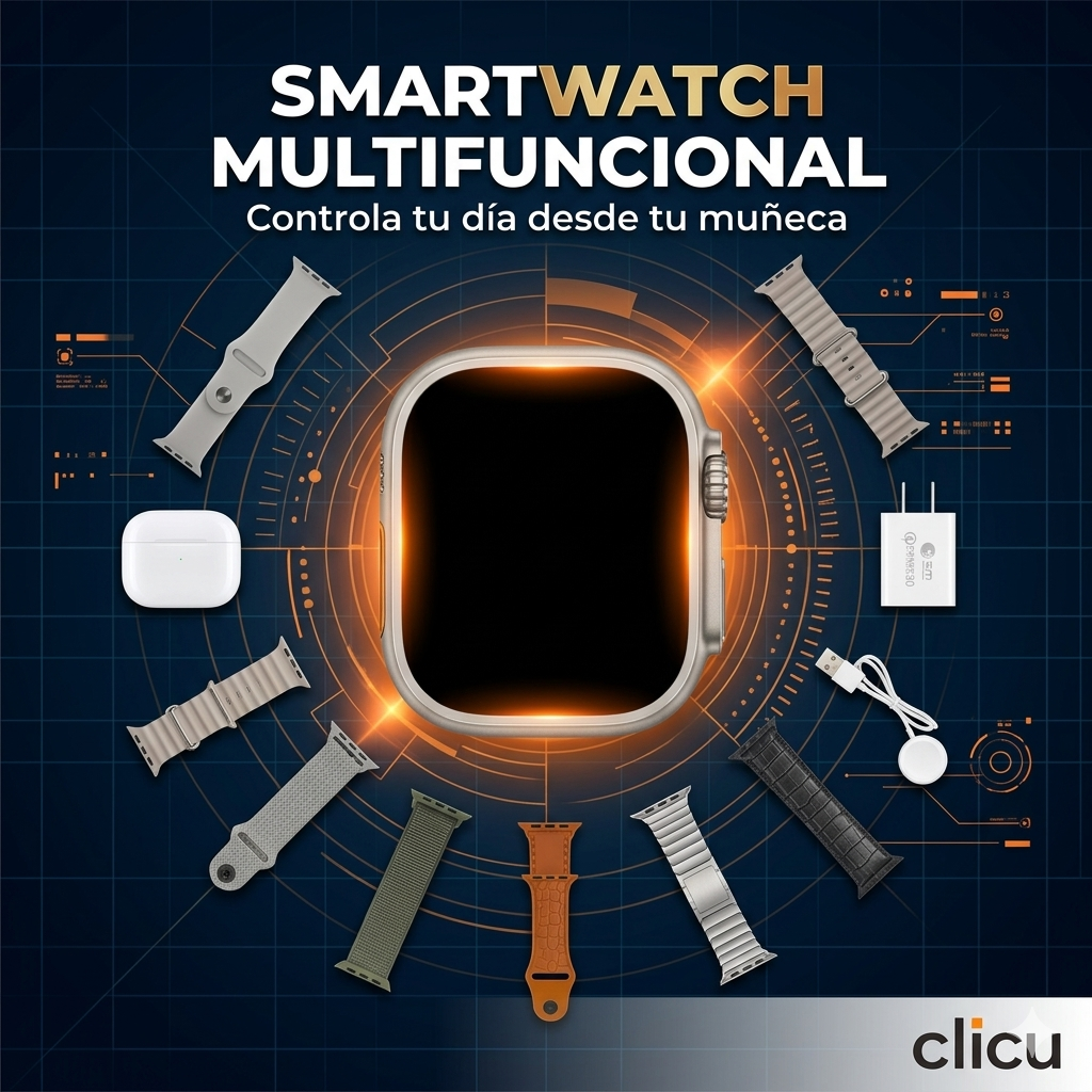 Combo M200 (Smartwatch + audifonos + 7 correas + cargador) imagen 3