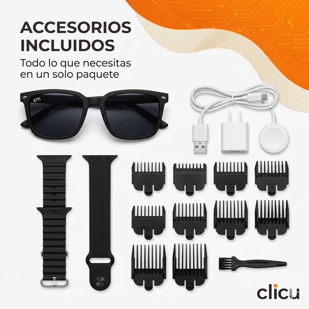 Combo sm-X7 (smartwatch + Gafas de sol + Patillera) imagen 5