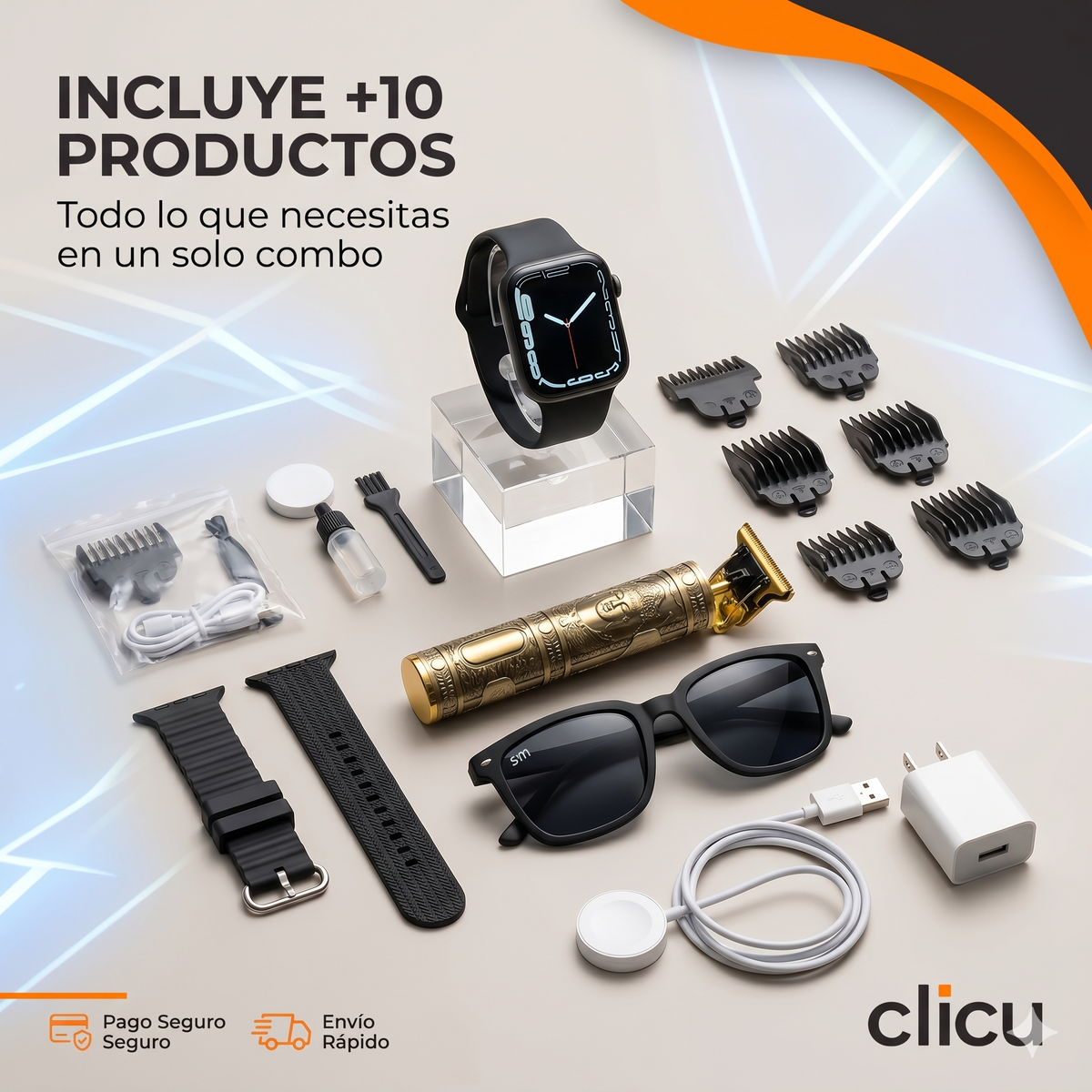 Combo sm-X7 (smartwatch + Gafas de sol + Patillera) imagen 4