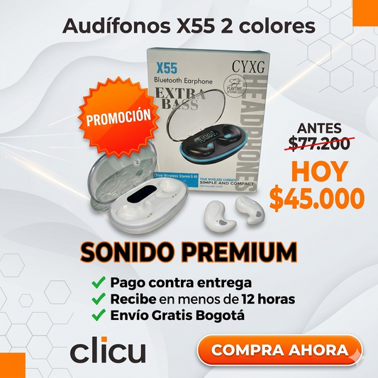 Audifono X55 2 colores